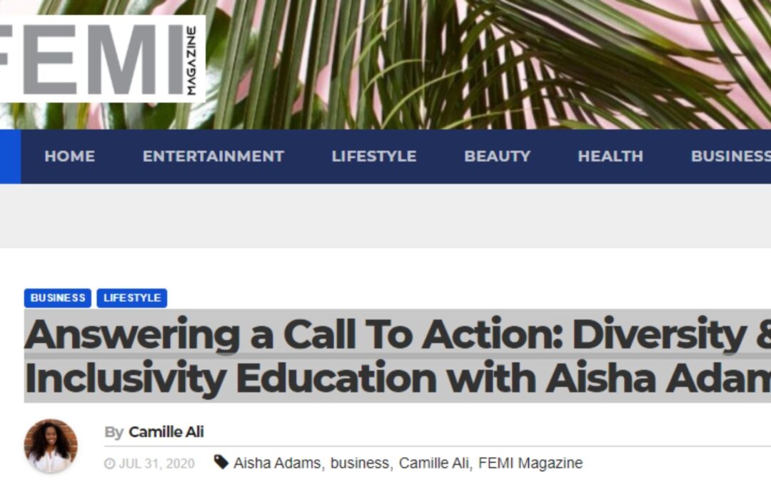 Aisha Adams featured on FEMI magazine